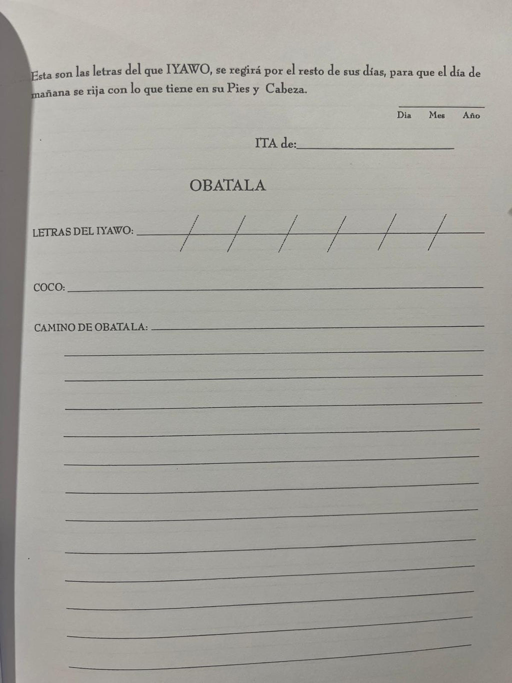 Ita Book - Religious Notebook – Libreta de Ita